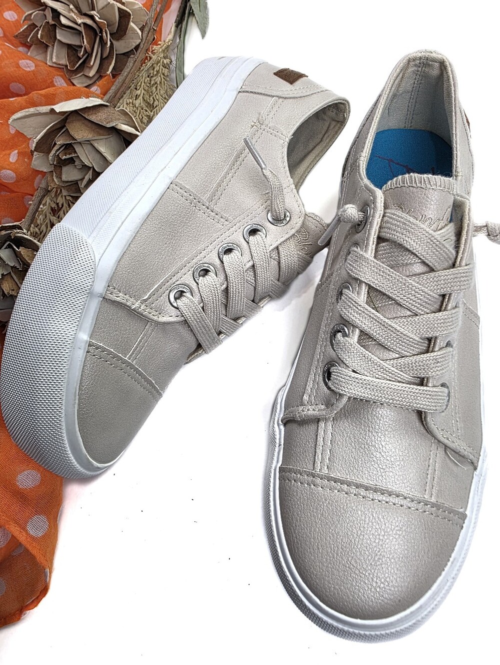 Blowfish Malibu Casual Women's Taupe Platform  Sneakers - Stylish 8.5m